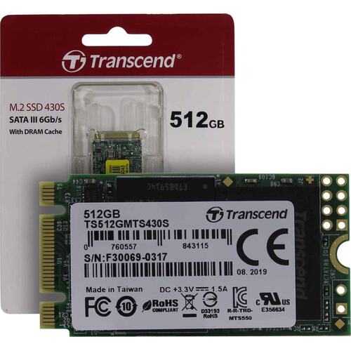 SSD диск Transcend 430S 512 Гб TS512GMTS430S SATA — купить, цена и характеристики, отзывы